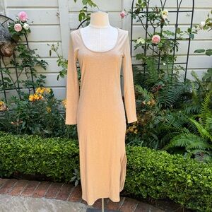 Banana Republic Scoop-neck T-shirt Dress Champagne Toast Sz XS